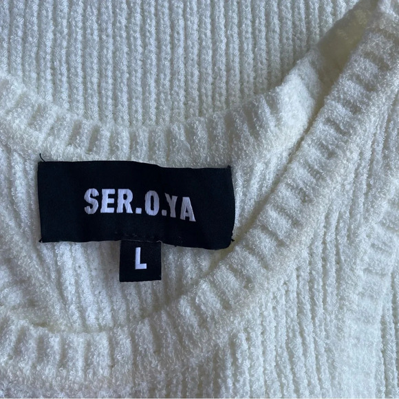 SER.O.YA Ira Off White Sweater Maxi Dress 22237 - Picture 7 of 10